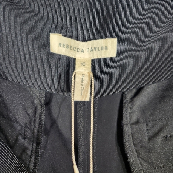 Rebecca Tailor Wide Leg Crop Pants Womens Size 10 Black - Picture 7 of 13